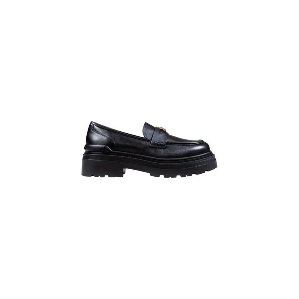 PINKO Black Leather Platform Women's Pumps